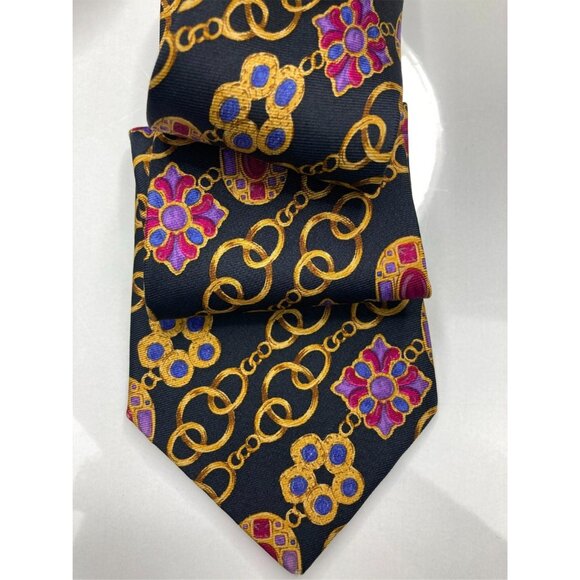 CHANEL Black and Gold 100% AUTHENTIC!!!!!! Tie - Picture 1 of 5